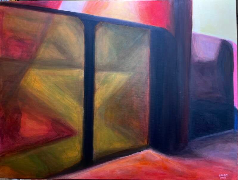 Schilderij - Avondwandeling I