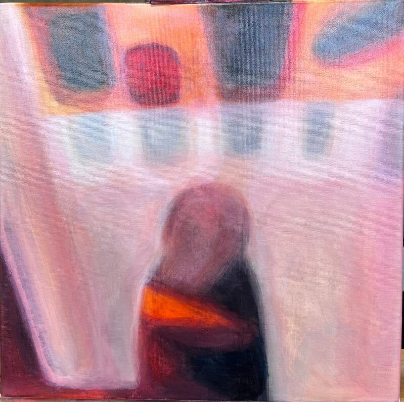 Schilderij - Observeren, Stilstaan