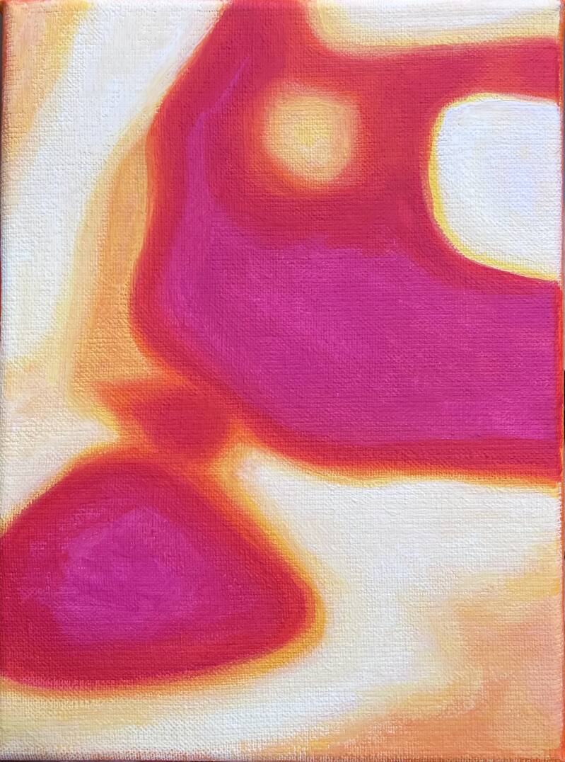 Schilderij, Geruststelling, Acryl op doek 24x18, Lousco