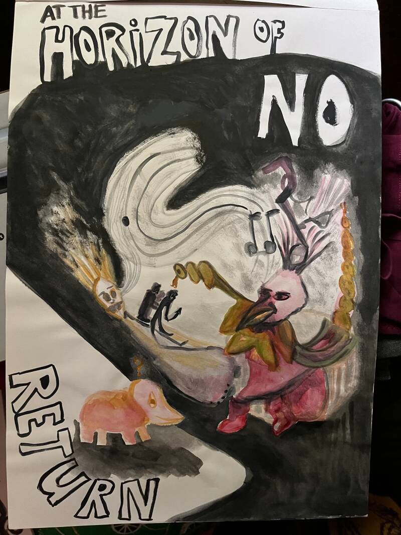 Waterverf - Zwart gat