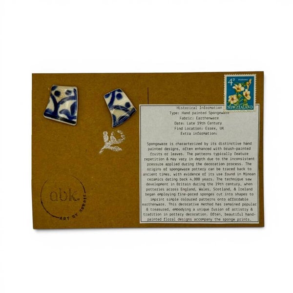 Hand Painted Spongeware Cufflinks