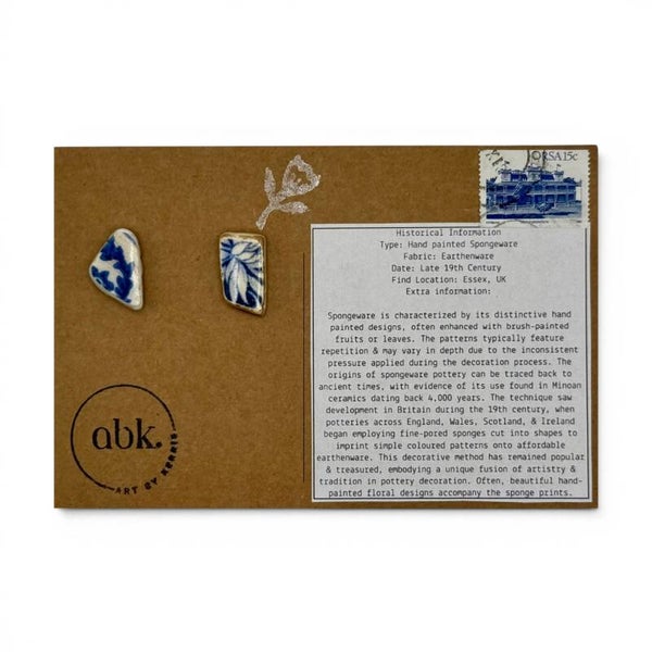 Mixed Spongeware Stud Earrings