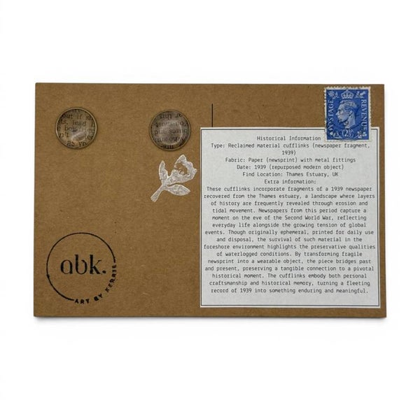 1939 Newspaper Cufflinks
