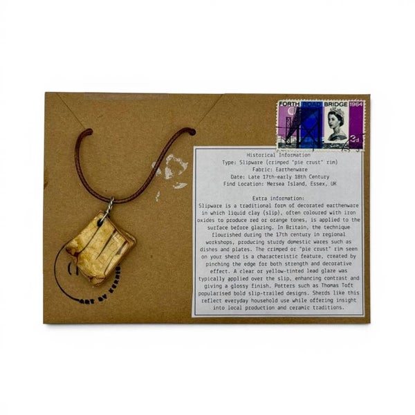 Piecrust Rim Slipware Pendant