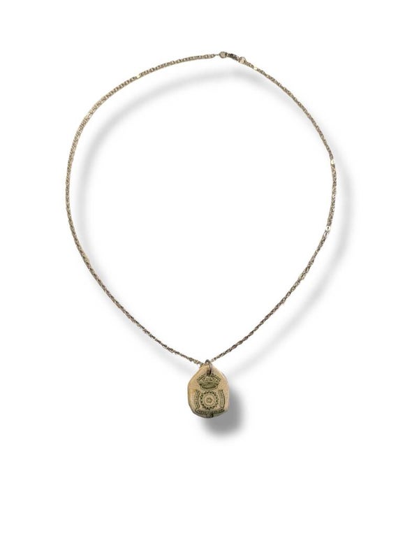 Heraldic Emblem Mudlarked Sherd Pendant