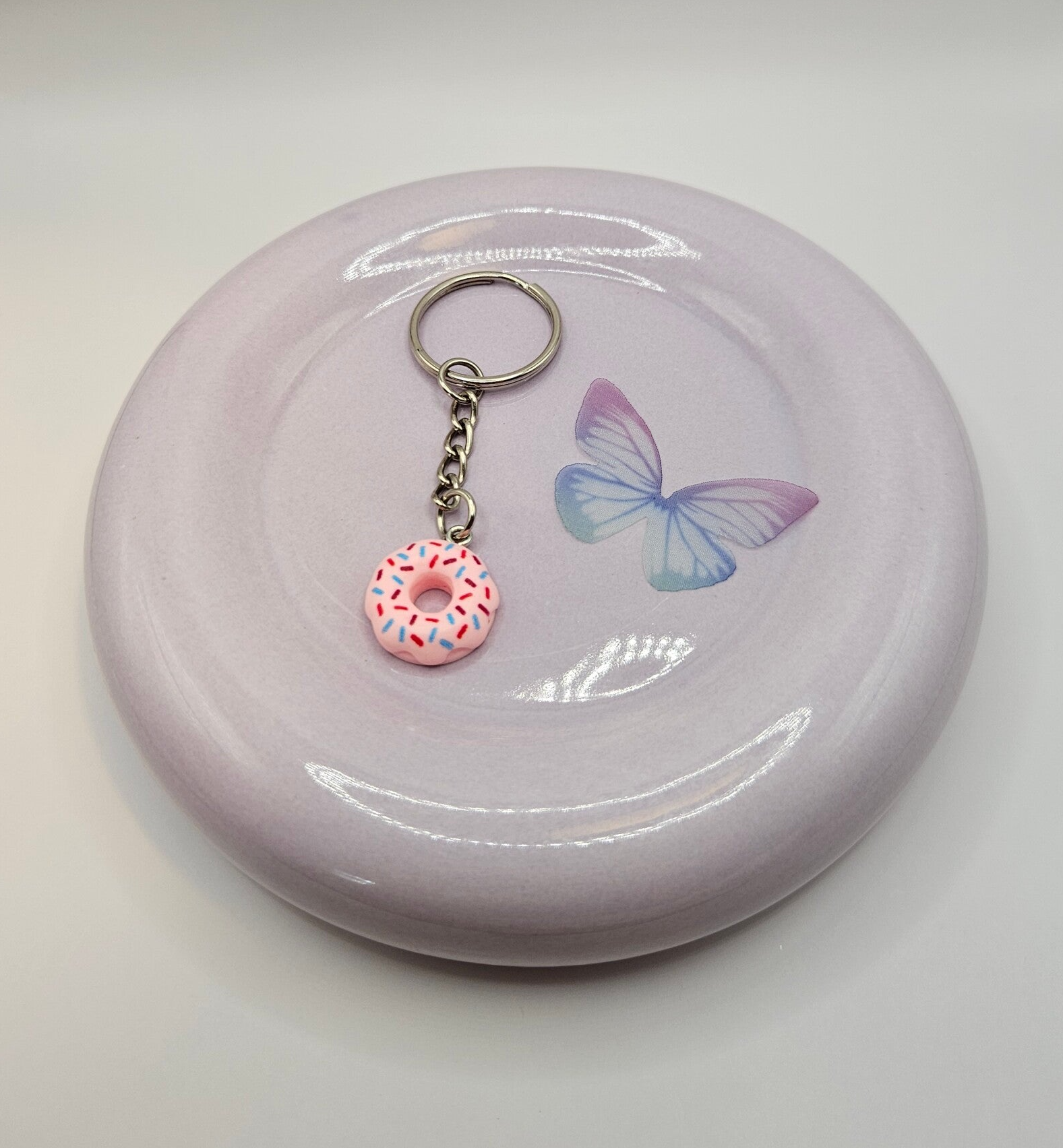 Sleutelhanger Donut roze