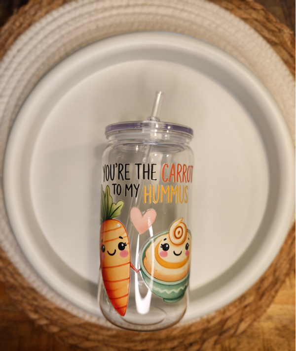 Drinkbeker met rietje | You're the carrot to my hummus