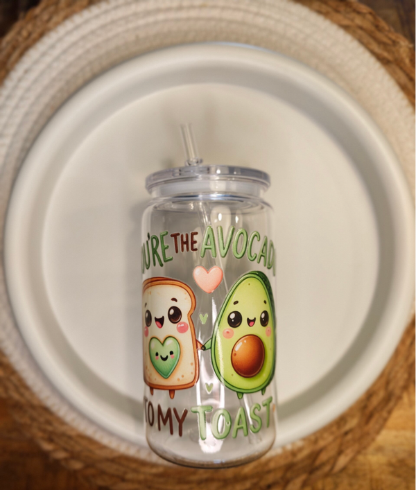 Drinkbeker met rietje | You're the avocado to my toast