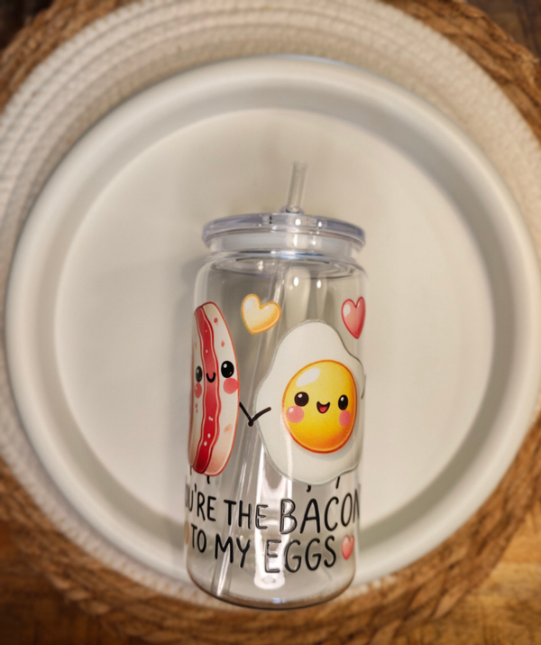 Drinkbeker met rietje | You're the bacon to my eggs