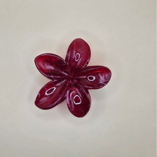 Haarclip flower rood