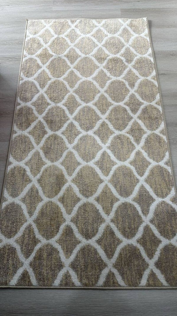 Anatolia Trellis Turkish Rug – Beige & Cream