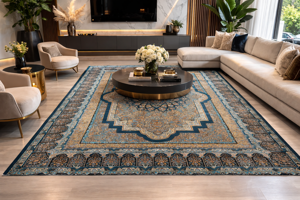 Persian medallion Rug - Navy