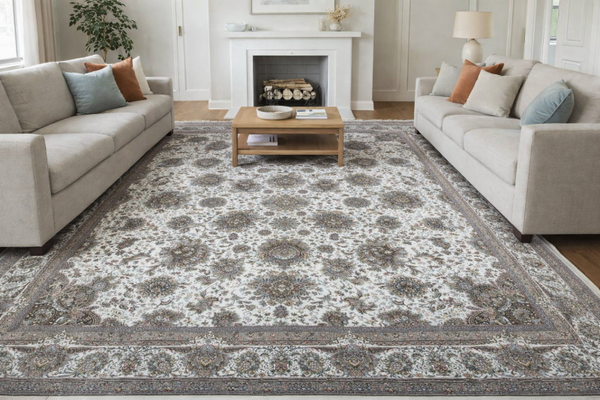 Ivory Garden Medallion Rug