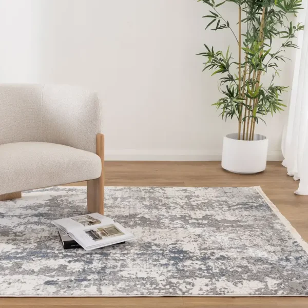 Bohemian Paradise One Modern Grey Blue Rug
