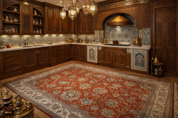 Red Floral Persian Rug