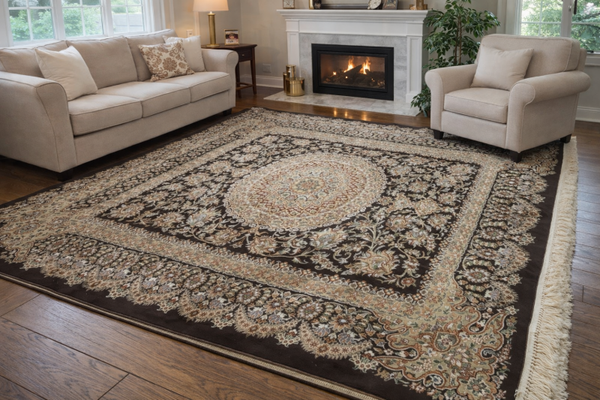 Midnight Isfahan Medallion Rug