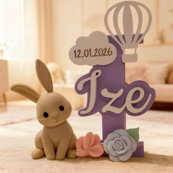 Naamletterer met decoratie