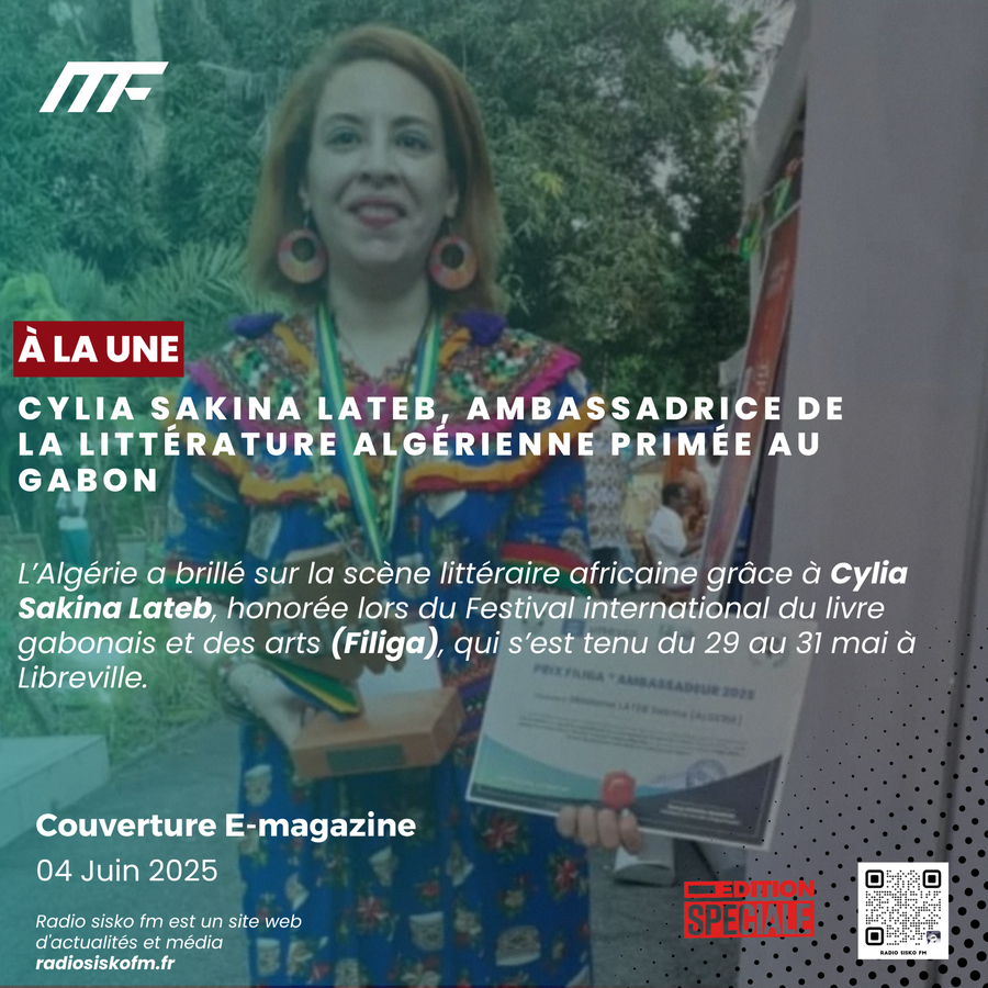 Cylia Sakina Lateb, ambassadrice de la littérature algérienne primée au Gabon
