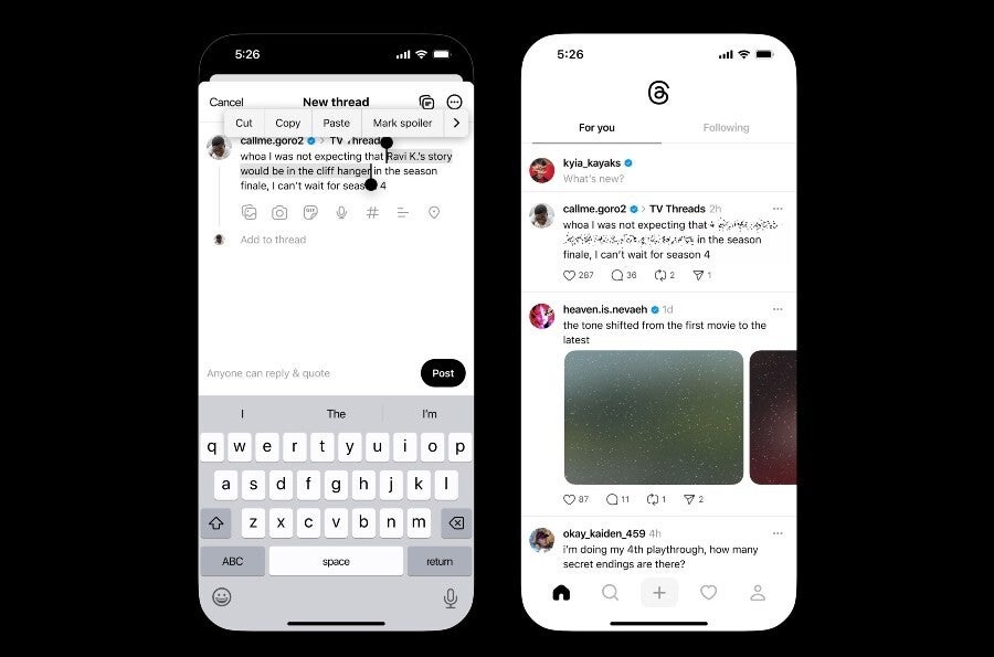 Threads s’équipe d’un filtre anti-spoilers pour préserver la magie des séries