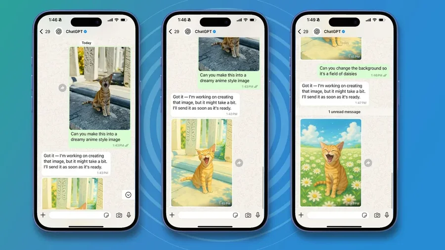 ChatGPT débarque sur WhatsApp avec la génération d’images, Perplexity tacle le retard du lancement