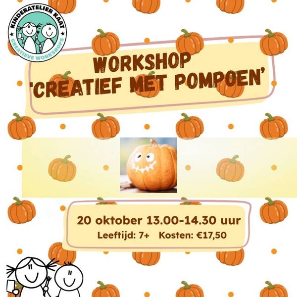 Ticket ouder/ kind (7+) workshop 'Creatief met pompoen'