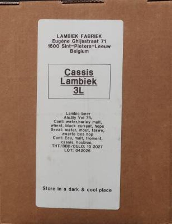 Lambiek Fabriek: Beer-in-box Cassis Lambiek (3L)