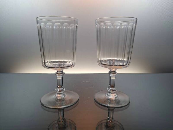 2 antique crystal water glasses “Baccarat - Cylindrique - Chicago ”
