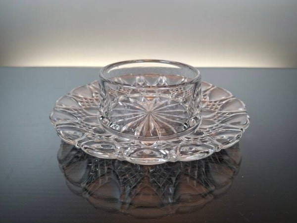 Belgian Art Deco butter bowl “Valambert- Val Saint Lambert”
