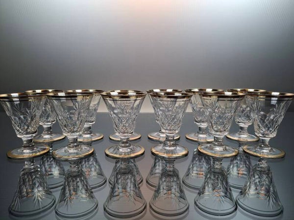 12 Belgian Art deco liqueur glasses “Doyen – Sylva”