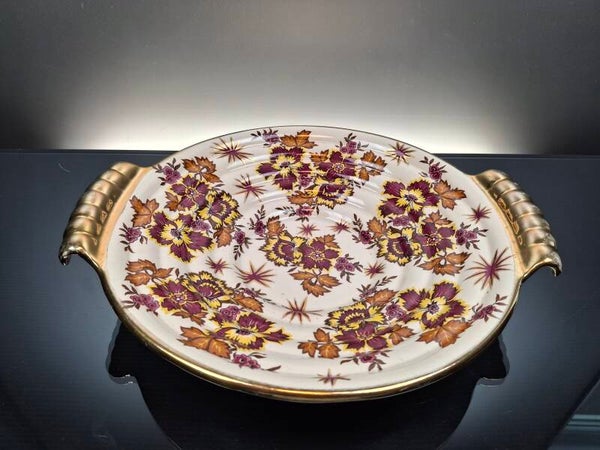Belgian ceramic fruit bowl Fleurs de Saxe “Boch Keralux”