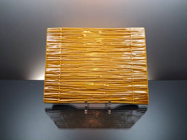 Belgian ceramic serving plate “Tentation” “Boch Keralux”