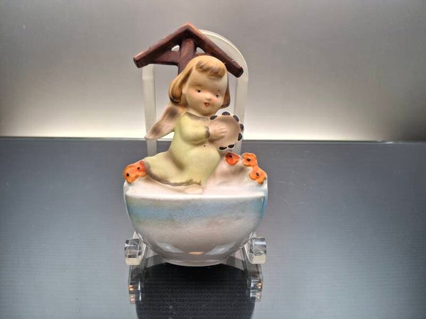 Vintage porcelain holy water stoup