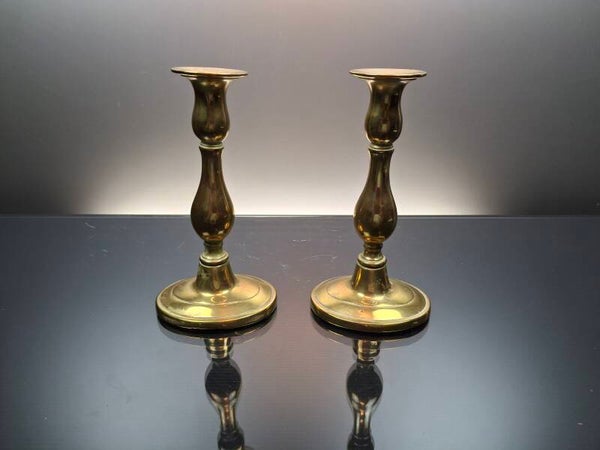 Set of vintage brass candlesticks