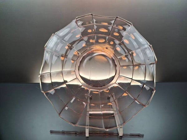 Belgian rosaline Art Deco serving plate “Pavillons".
