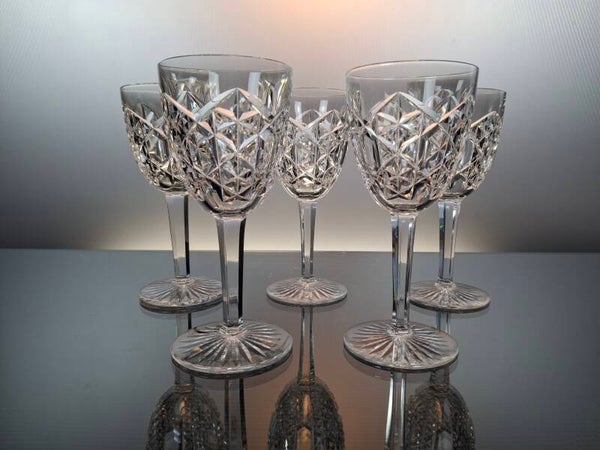 5 antique crystal water / wine glasses “Baccarat - 11826 ”