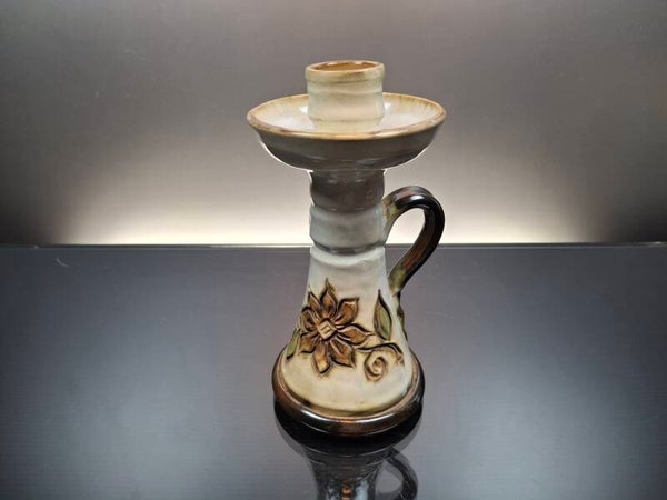 Belgian Grés art pottery candlestick "Gregoir" Chatelet