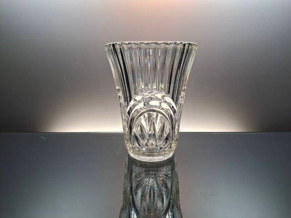 German Art deco clear ROM-vase “Walther VEB Sachsenglas Ottendorf”