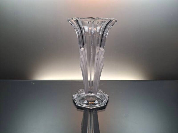Czechoslovakia clear Art deco vase