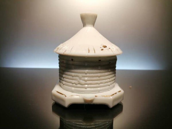 Opaline crystal honey pot "Meli"