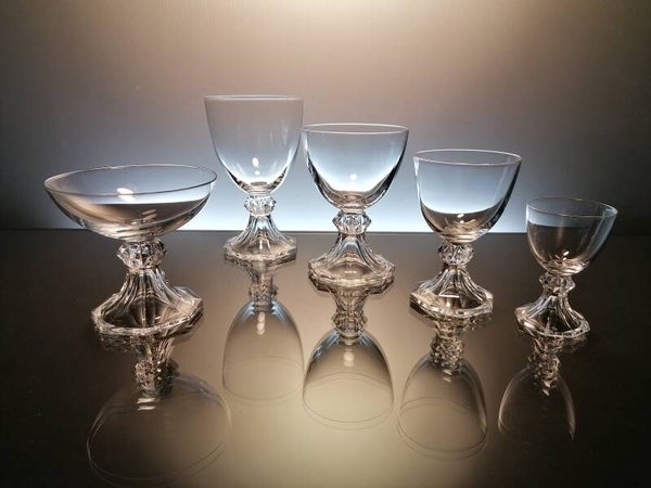 30 crystal glasses Val Saint Lambert " Yale "