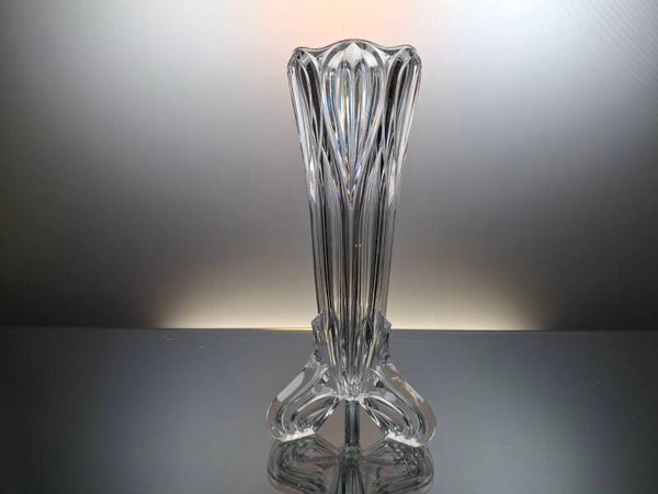 clear crystal art deco vase