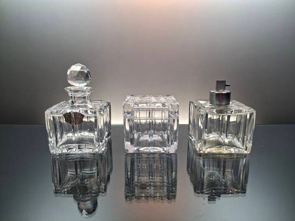 Belgian crystal Val Saint Lambert toilet set “Angelique”
