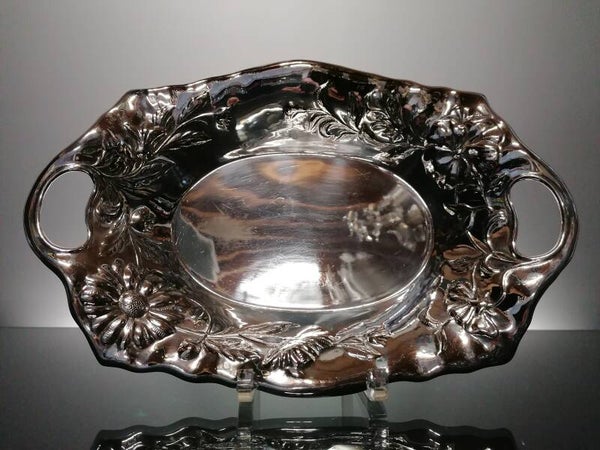Wiskemann silver-plated bowl with flowers