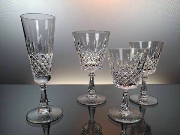 24 Belgium crystal glasses Val Saint Lambert « Walton»