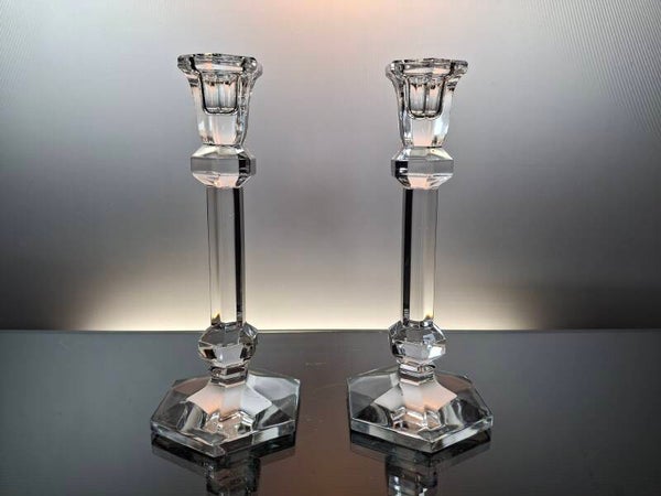 Belgian vintage crystal candlesticks “Gardenia - VSL”