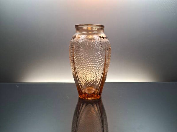 French Art deco Rosaline glass vase