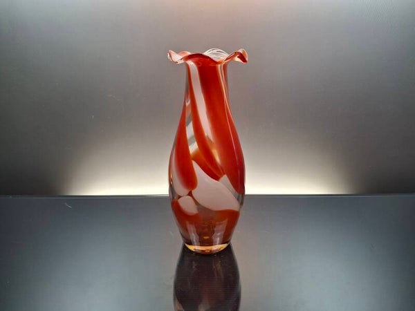 Italian vintage art crystal spatter vase “Murano”