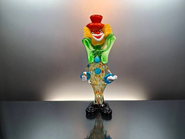 Large vintage Italian crystal Clown "Murano "