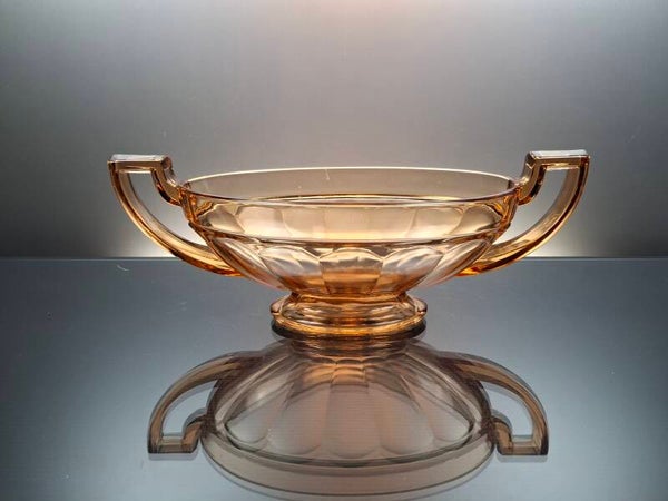 VSL-Luxval art deco rosaline colored glass fruit bowl “Noemie”