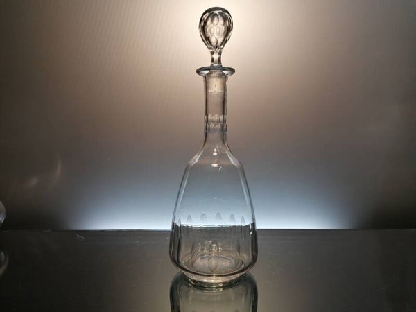 Belgian Val Saint Lambert carafe “Ludovic, Taillé Oeuf”